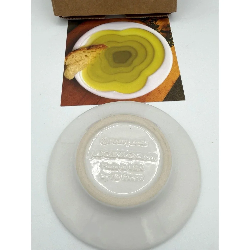 Williams Sonoma Olive Oil Terraced Dipping Dish Italy Artist Mary Judge New